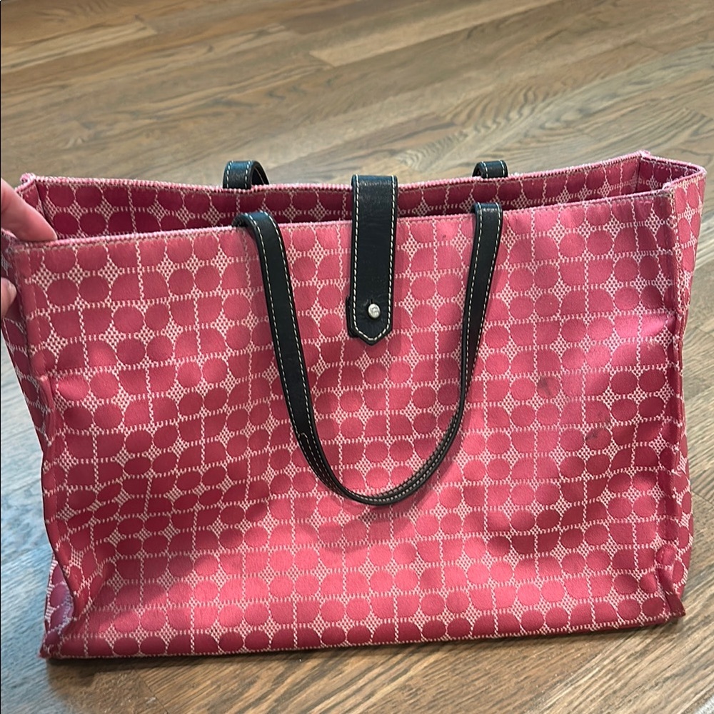 Kate Spade Pink and Black Geometric Tote